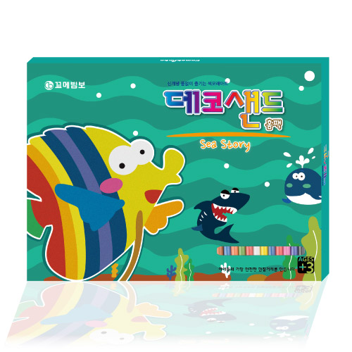 [꼬메빔보]색모래아트 데코샌드홈팩5종, 바다이야기, 1개 12,800원