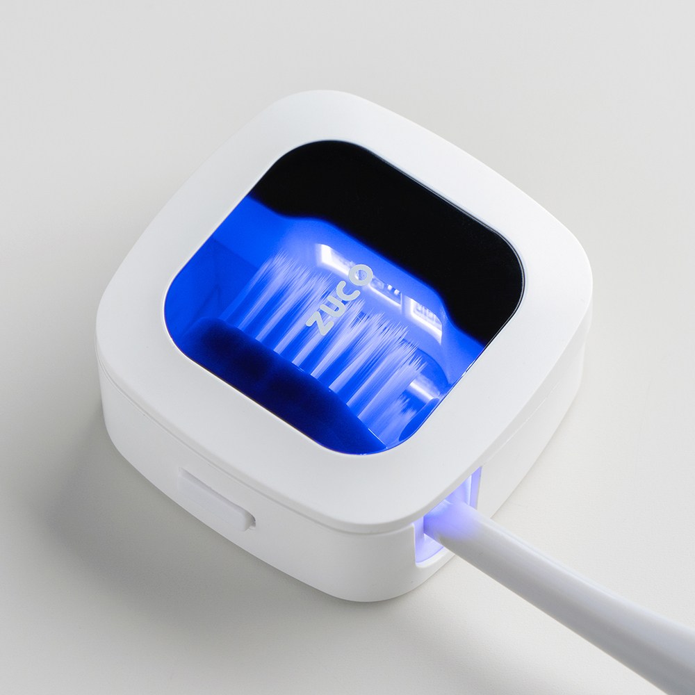 주코 휴대용 칫솔 살균기 무선 방수 UV-C 히팅 열건조 ZT-CR102W, 화이트 23,800원