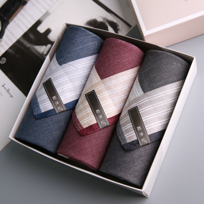 SKANDSALO 남성용손수건 남성 손수건 순면 땀흡수 스퀘어 고리 24,900원