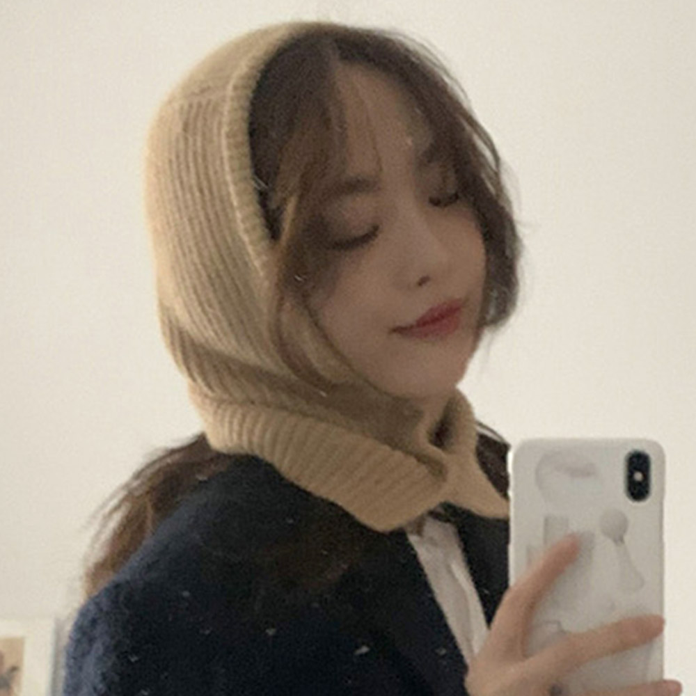 단추 투버튼 니트 바라클라바 후드 넥워머 레이어드 모자 9color 11,800원