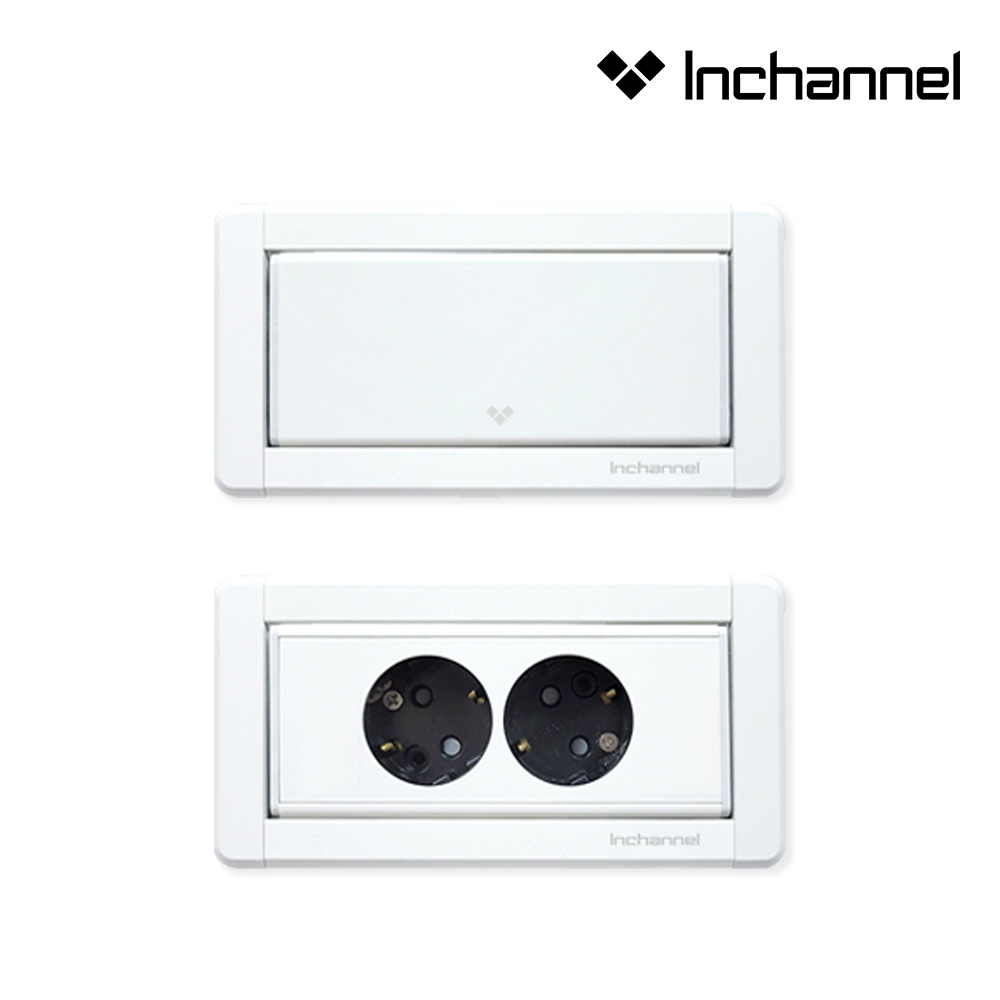 인채널 APT 회전 빌트인콘센트 2구 IBM-22MWH 크림화이트 가구 매립 아일랜드 상판 45,000원
