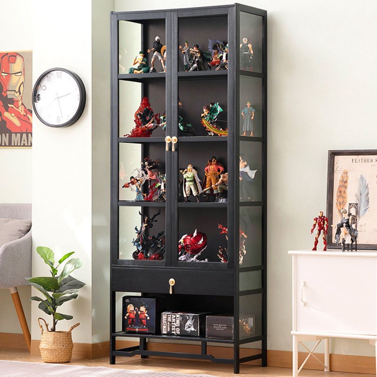 피규어 장식장 대형 피규어 장식장 투명 아크릴 장식장 서랍장 수납장, 170cm 69,600원