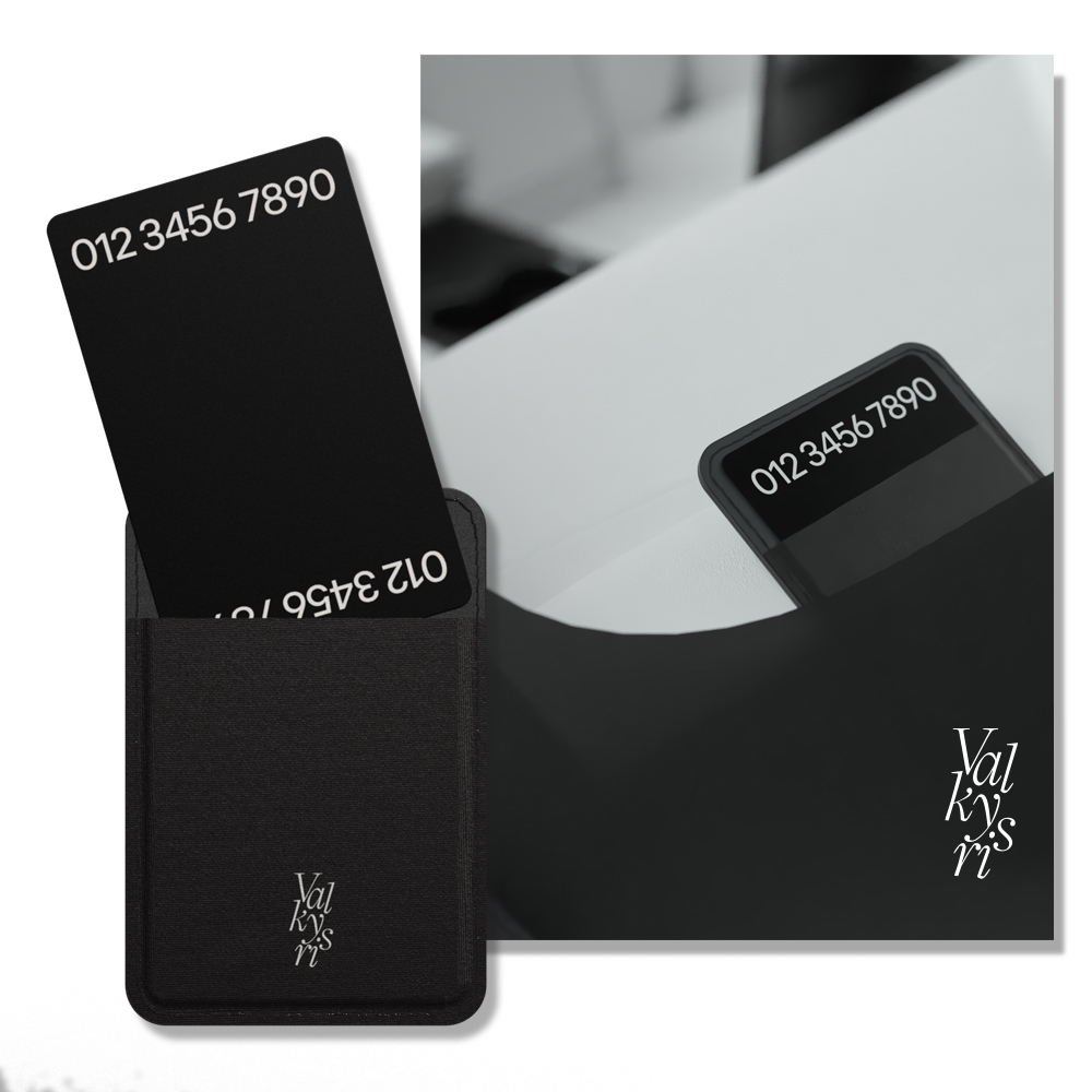 발키리스 쓰윽 양면 끼우는 주차번호판, 1개, 블랙 20,000원