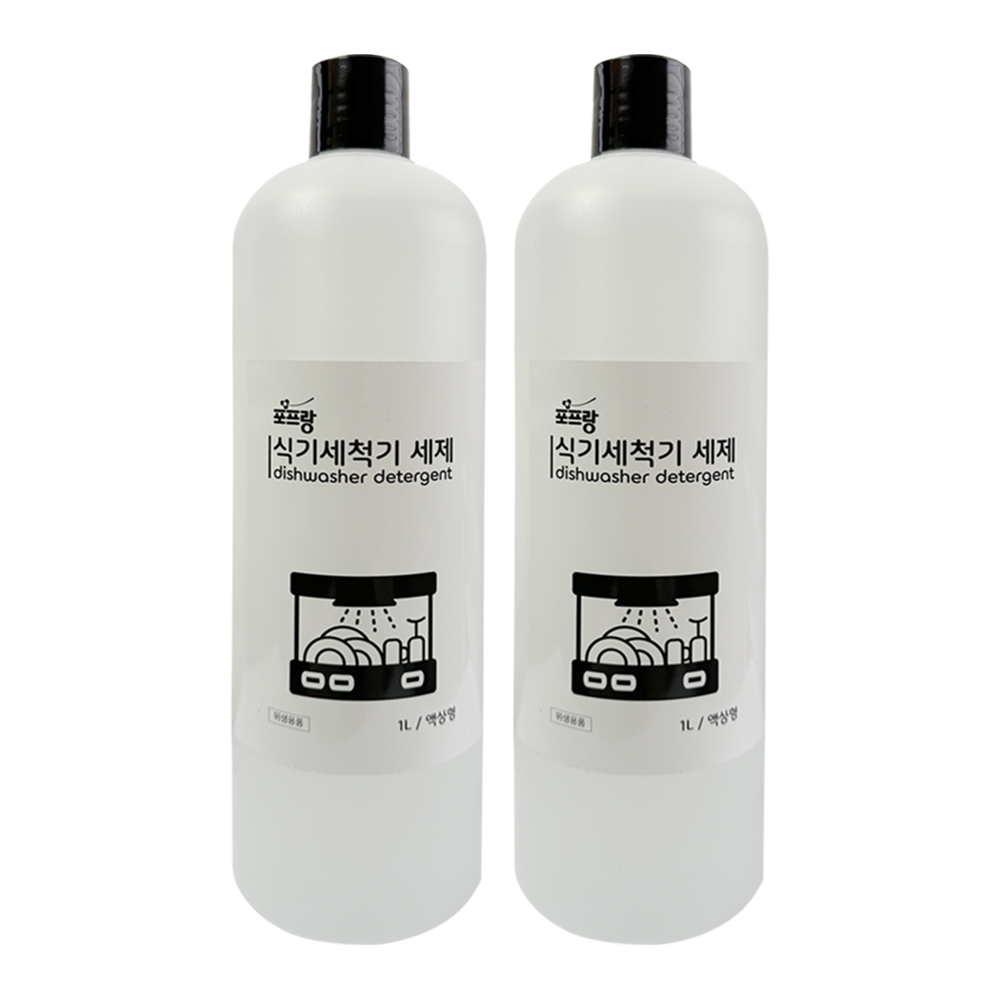 포프랑 식기세척기세제 거품이 적고 물때 남지않는 깔끔한 세척 1L*2개, 2개, 1L 11,900원