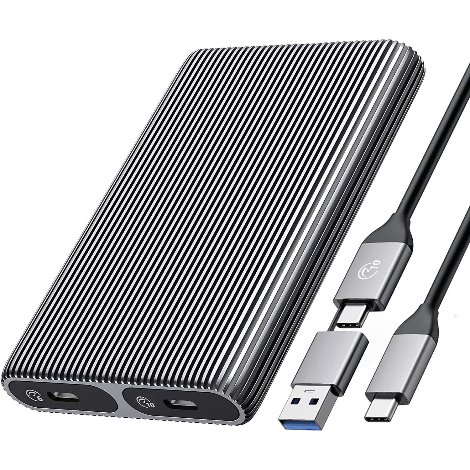 오리코 M.2 NVMe C타입 USB 3.2 Gen2 외장 SSD 알루미늄 케이스 방열판 AM2C3, 2Bay SATA+NVMe, 1개 43,000원