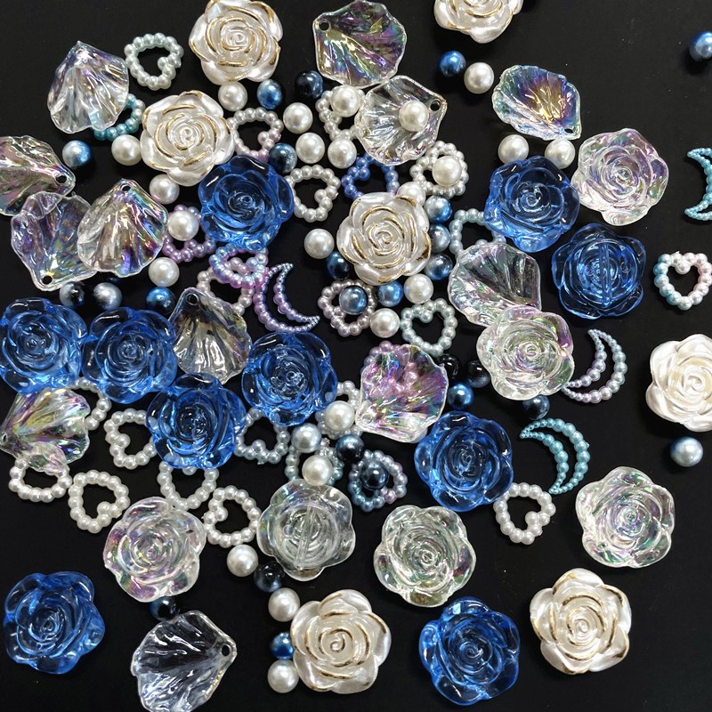 (10색)탑꾸포꾸재료 플라워장미진주비즈악세사리파츠, 1개 1,260원