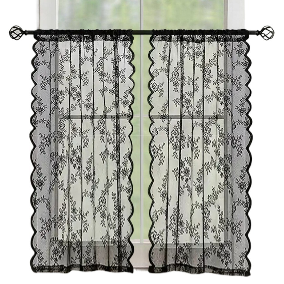 소요상회 레이스 거즈 세미 플라워 가림막 커튼 10,690원