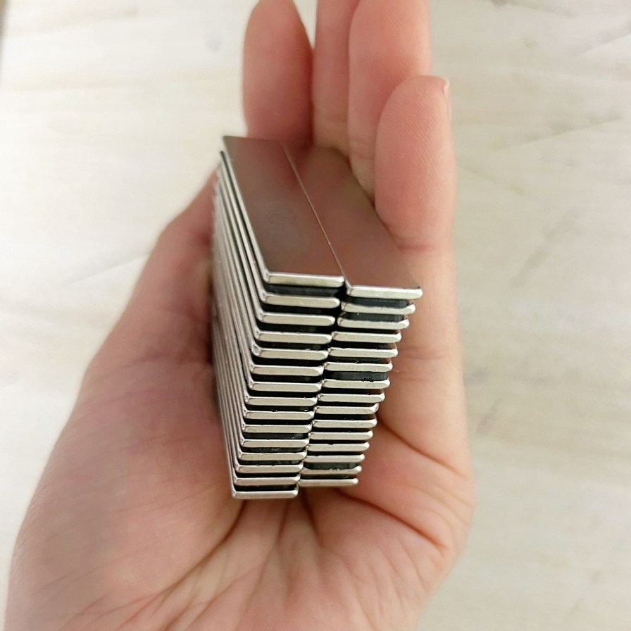 NS50*10*1.5T 네오디움 사각자석 NS 가로 50mm x 세로 10mm x 두께 1.5mm [유리], 30개 30,100원