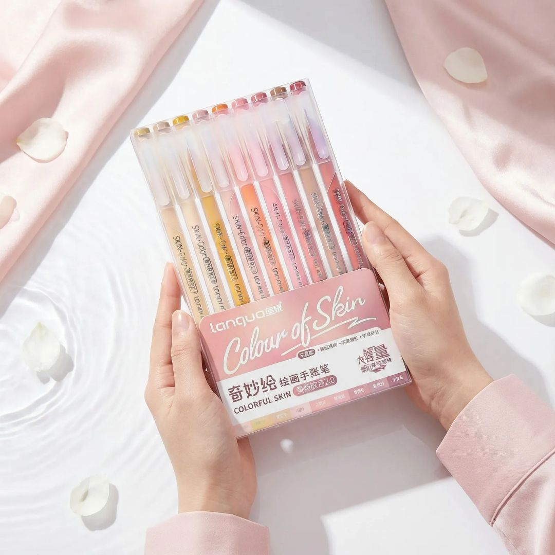 라운드월 다꾸 꾸미기 데코 컬러 젤펜 세트 9색 0.6mm (F) 컬러풀 스킨 LG-D0569, 1개, 컬러풀 스킨 LG-D0569 6,900원