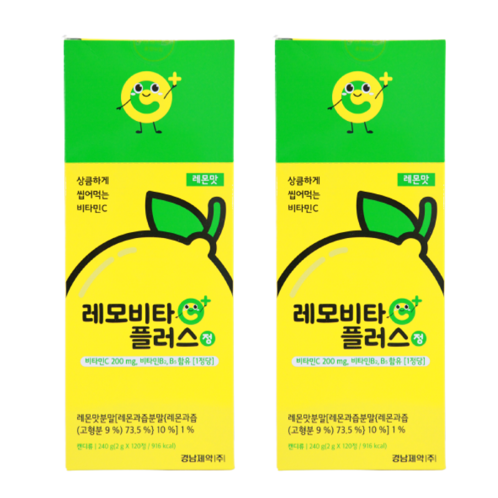 경남제약 레모비타플러스 레몬맛 120정 X 2개, 비타민캔디 12,270원