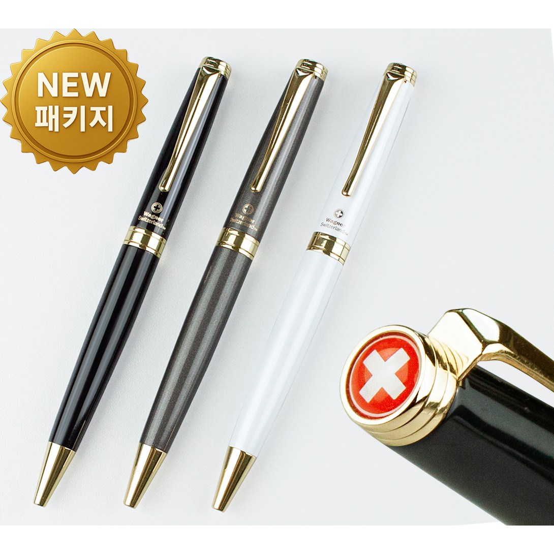[각인, 선물 포장] 스위스와그너 선물용 고급 이니셜 볼펜 브랜드 명품 펜 / 익스트림(Extreme), 차콜 골드 44,800원