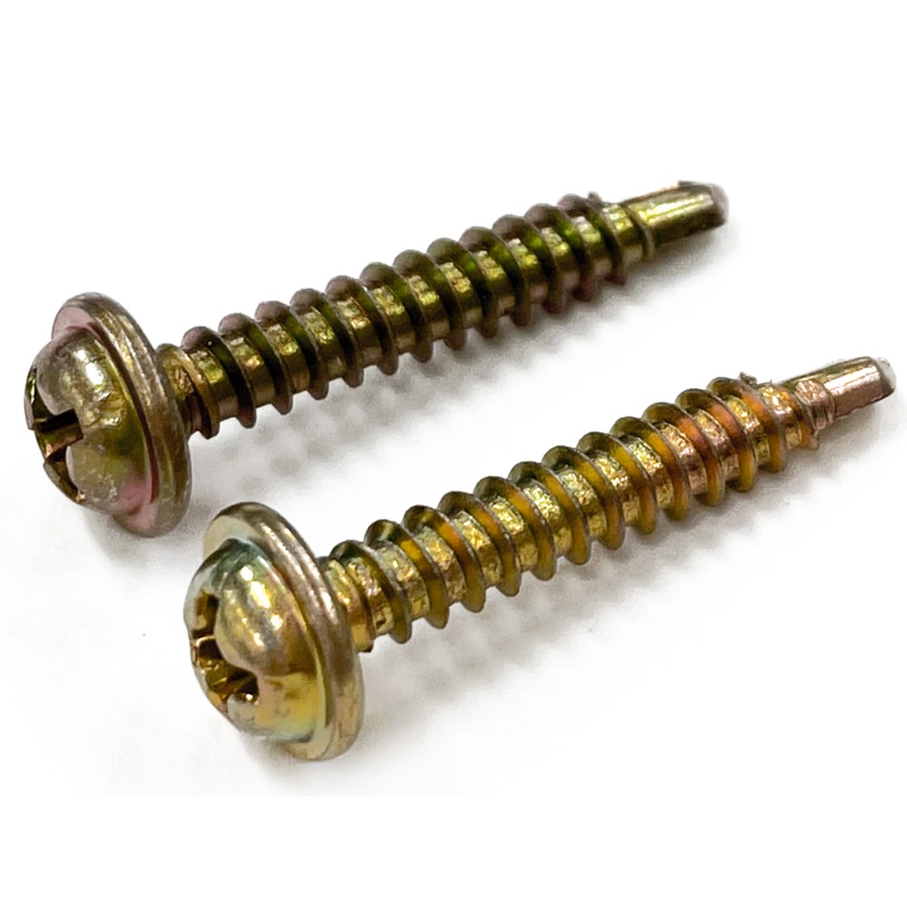 (유진코) 와샤붙이 양날피스 #8 X 13 500 개 황색 스크류 직결 나사 못 봉지, 500개 8,500원