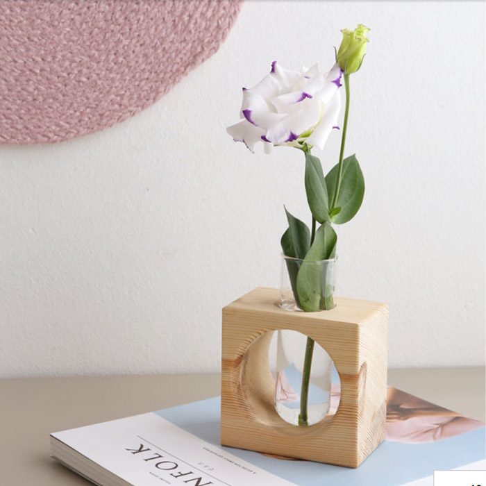 뷰티스트림 원목 유리 실린더 화병 10,300원