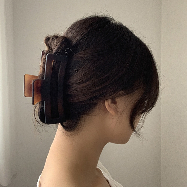 사각 특대 왕 빅 큰 올림머리 집게 헤어핀 삔 6,400원