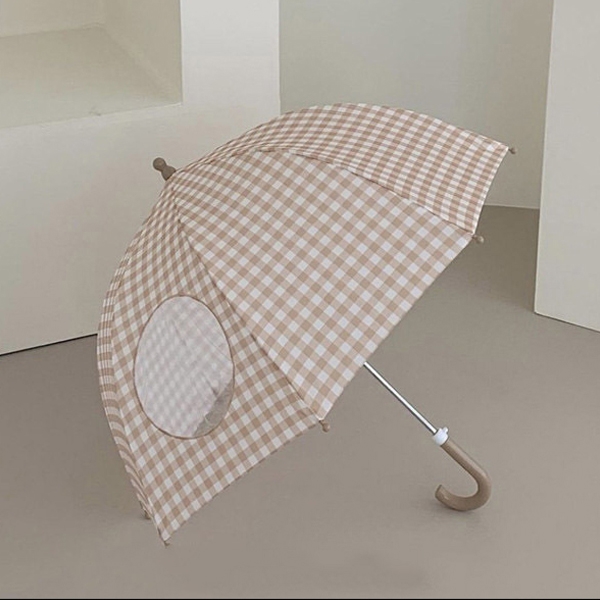 렌코리아 돔형 동그라미 투명창 체크우산 장우산50 10,900원