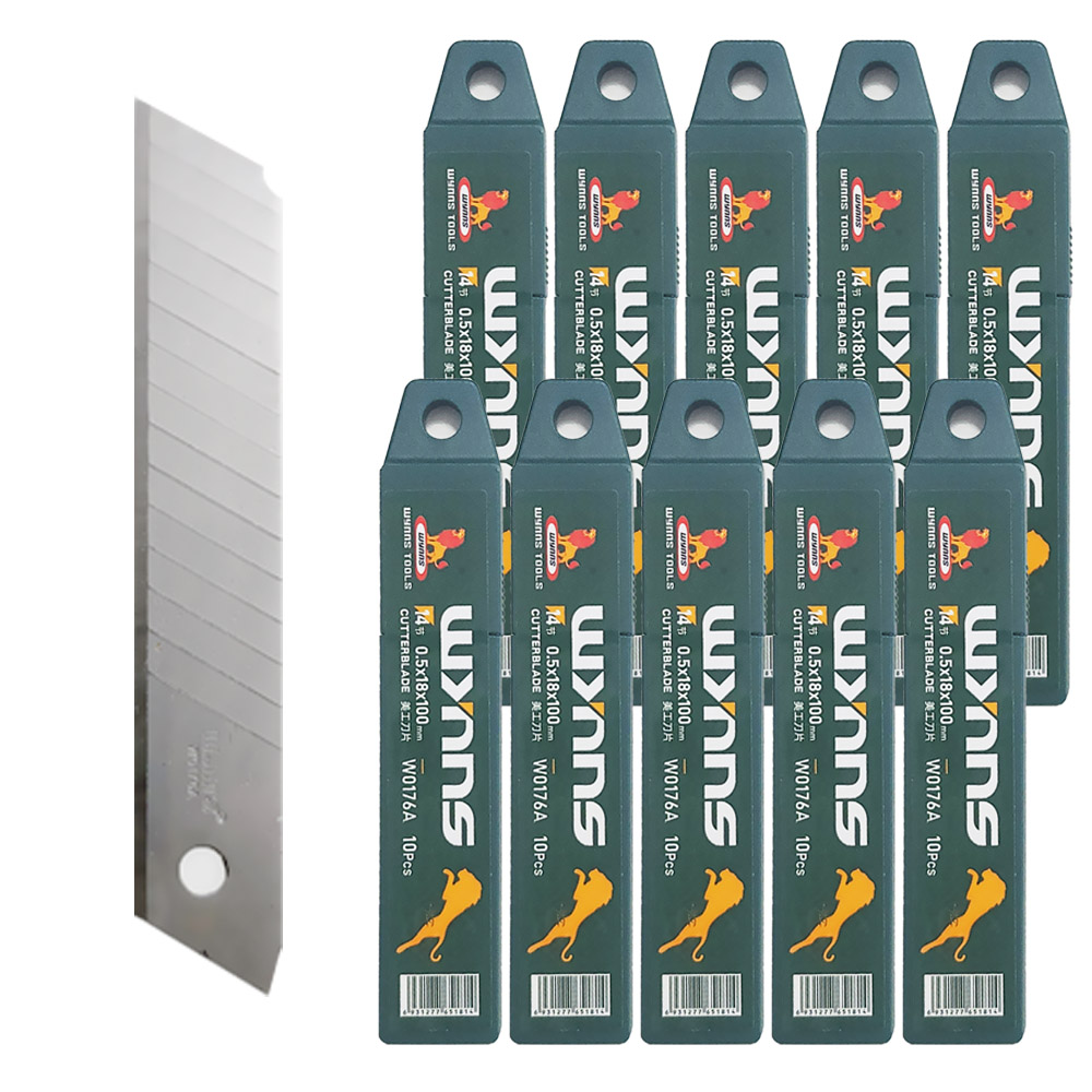 프로기어스 SK-7 일본산 고강도 특수강 칼날 사무용 산업용 유틸리티 커터칼날 10통 100개입 18mm 15,880원