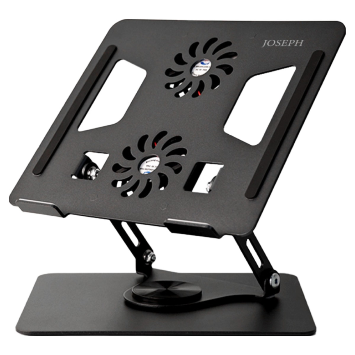 조셉 360도 회전 듀얼쿨링팬 노트북 거치대 쿨러, 블랙, 1개 32,900원
