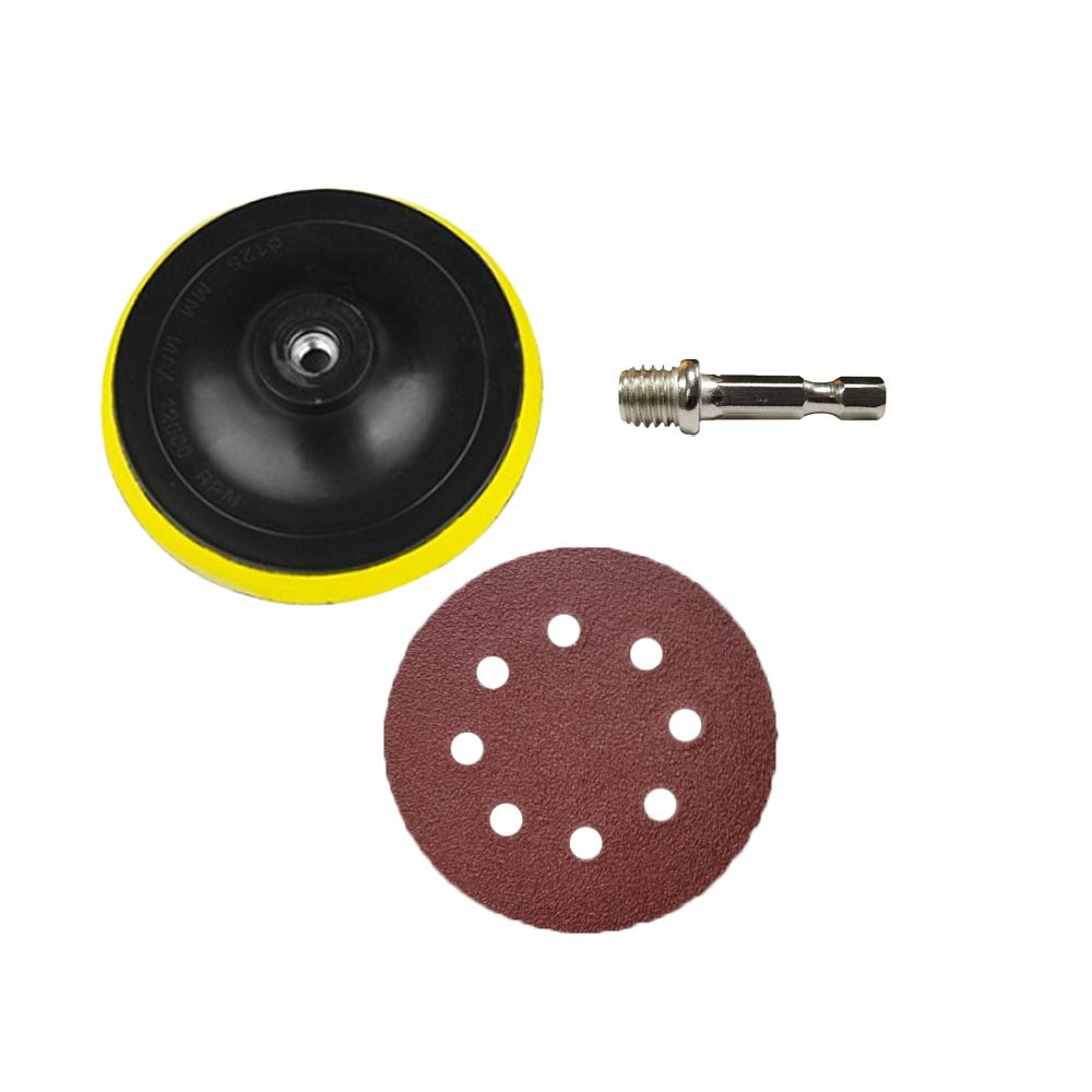 전동드릴 샌딩페이퍼 빼빠 사포질 8홀 5인치 원형사포 백업패드 세트, 1개 9,800원