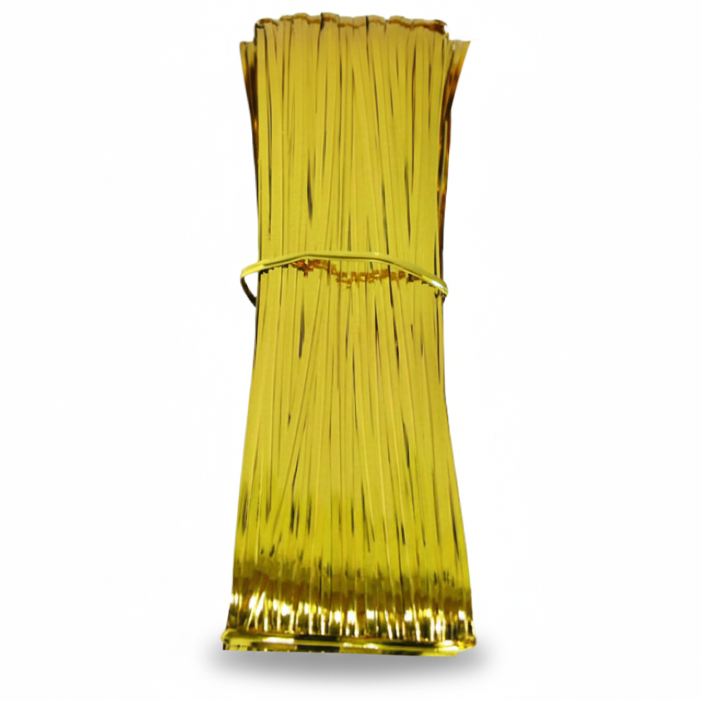 무료배송 빵끈 포장끈/칼라타이 식빵끈, 금색, 1세트 5,930원