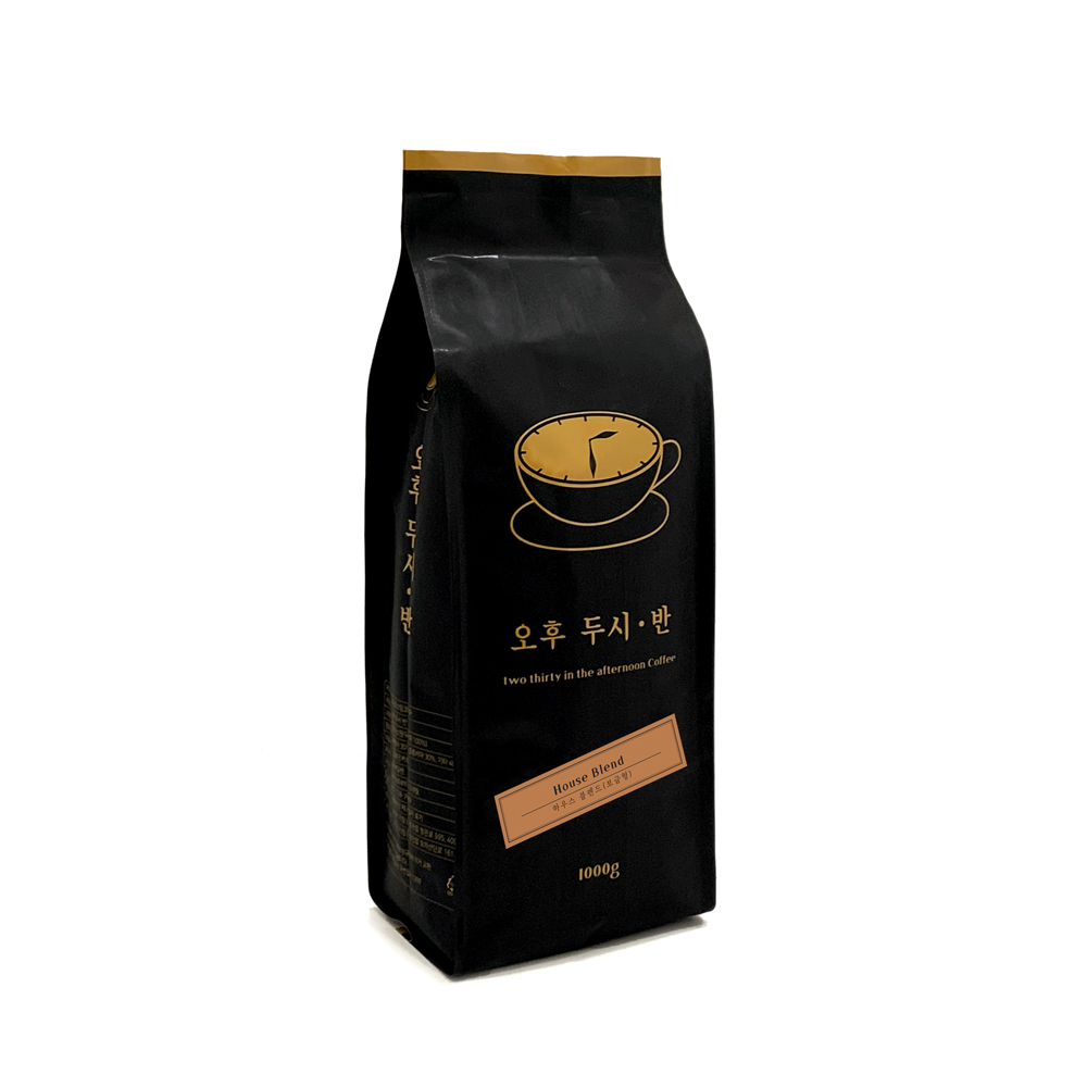 오후두시반 원두커피 하우스 블렌드 1kg 홀빈, 1kg, 단품, 홀빈(분쇄안함), 1개 23,000원