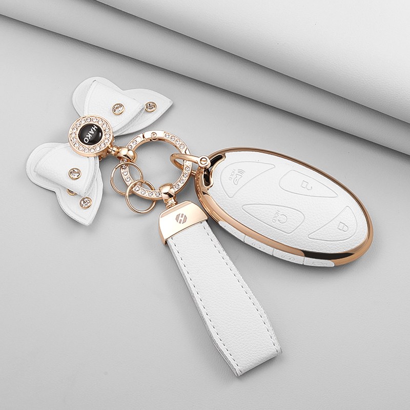 HAKO 소프트 가죽TPU 차키케이스+키홀더+리본 (현대8버튼호환) 29,800원