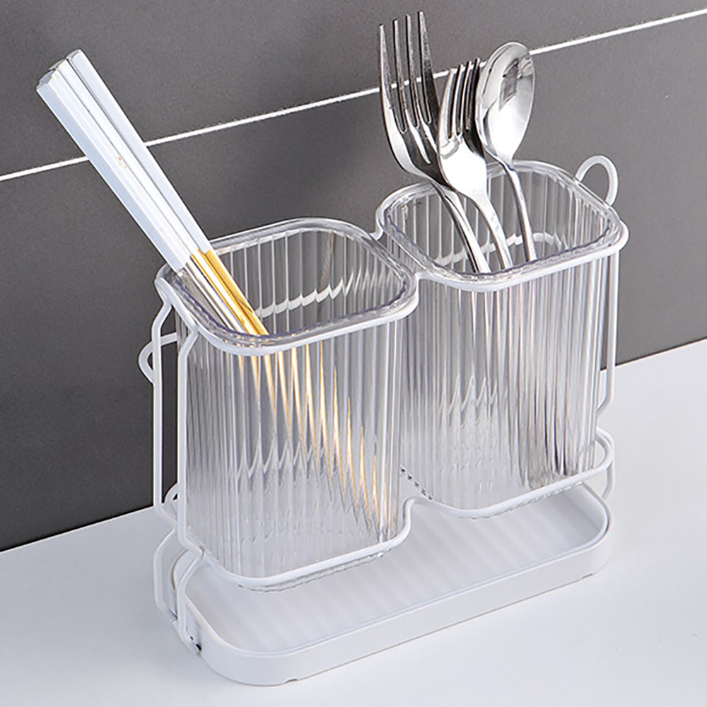 솔버 물 잘 빠지는 숟가락 젓가락 포크 수저통, 1개, 화이트 10,000원