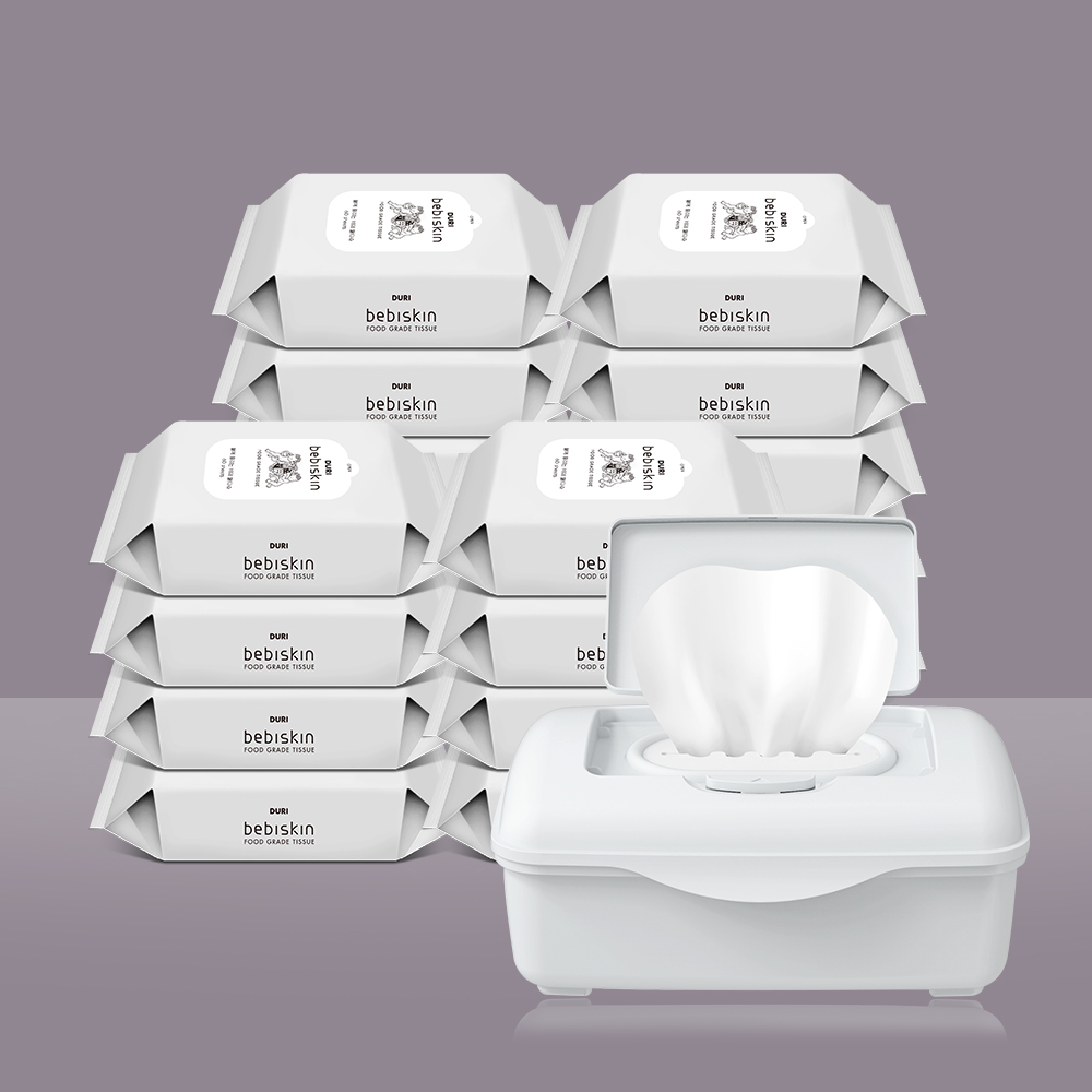 두리 베비스킨 생분해 비데물티슈 리필 18팩+ 케이스 1개 33,900원