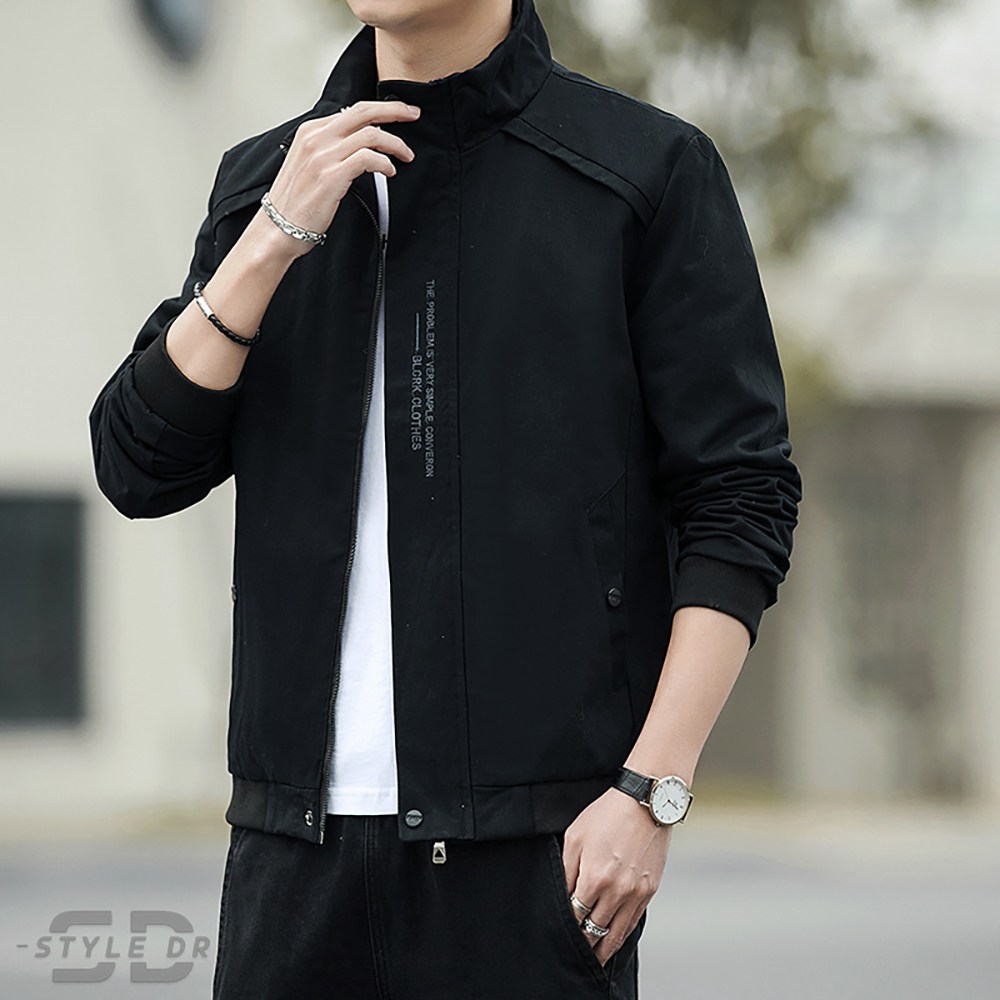 스타일닥터 남성용 스탠딩 카라 카고 면 재킷 봄 캐주얼 코트 지퍼형 51,900원