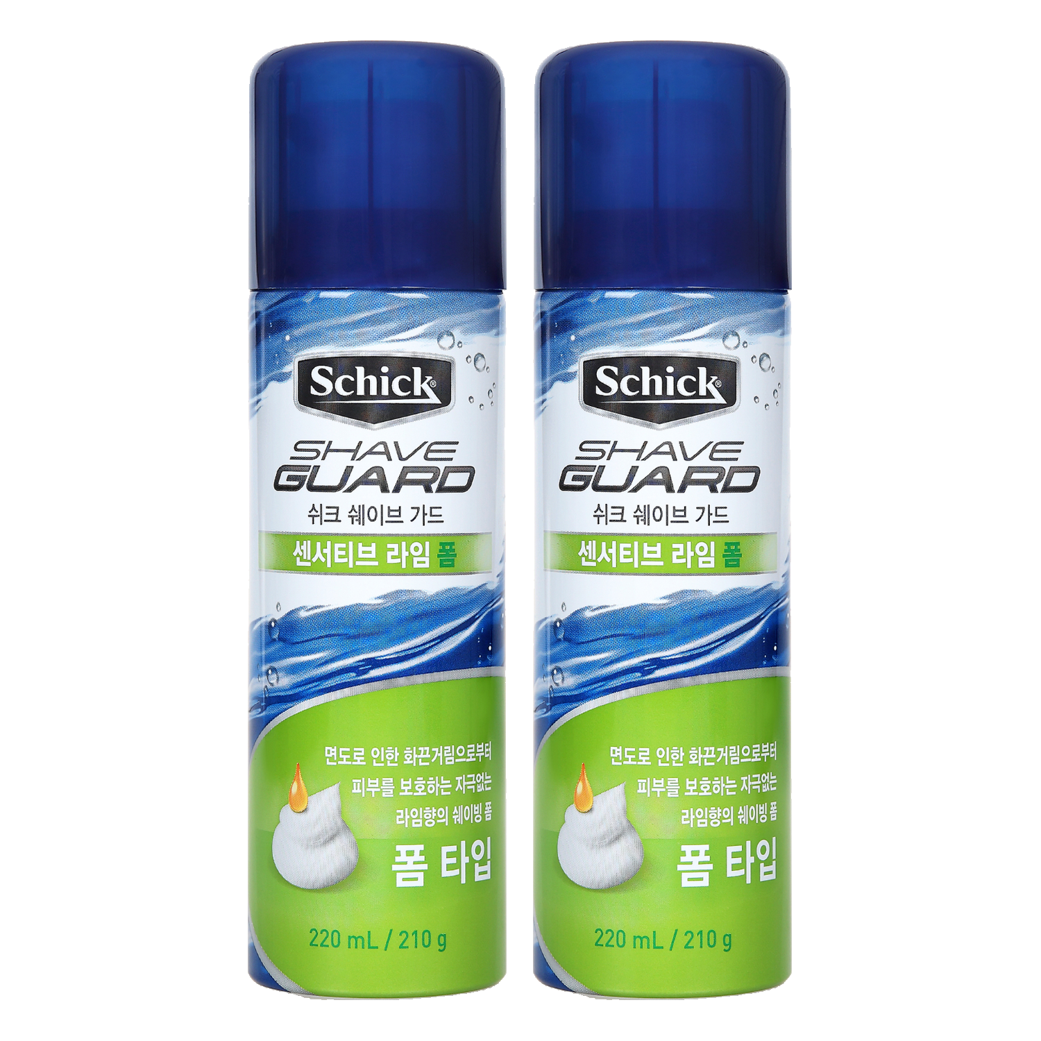 쉬크 쉐이브가드 센서티브 라임 쉐이빙 폼 6,740원