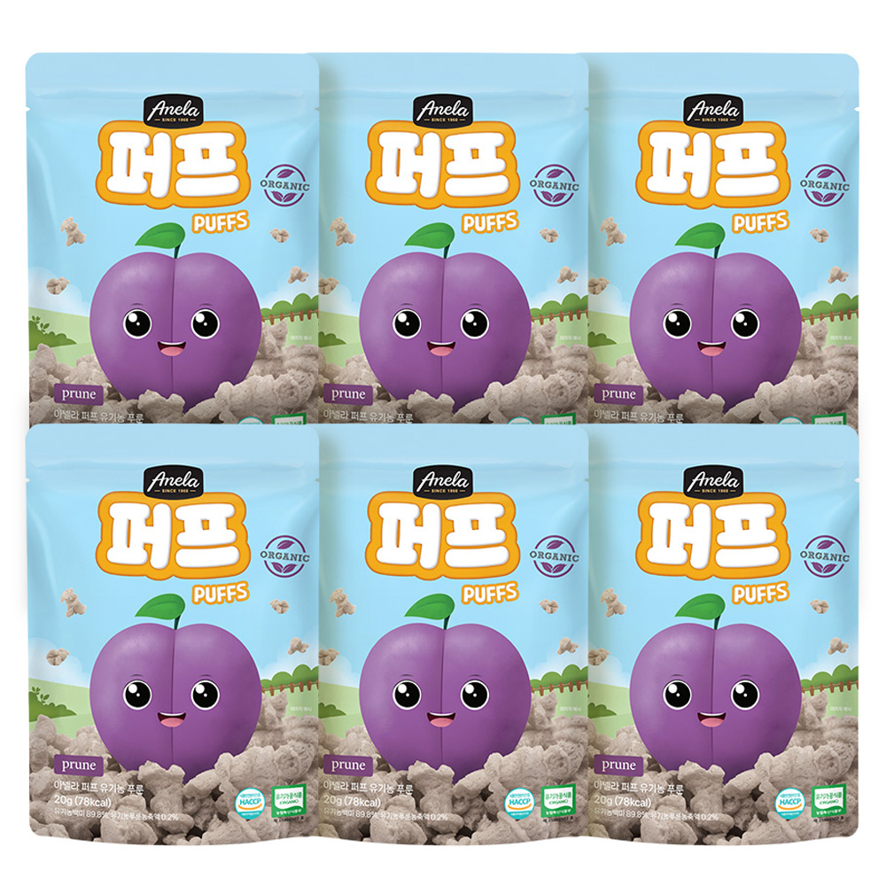 아넬라 유기농인증 퍼프, 푸룬, 20g, 6개 13,800원