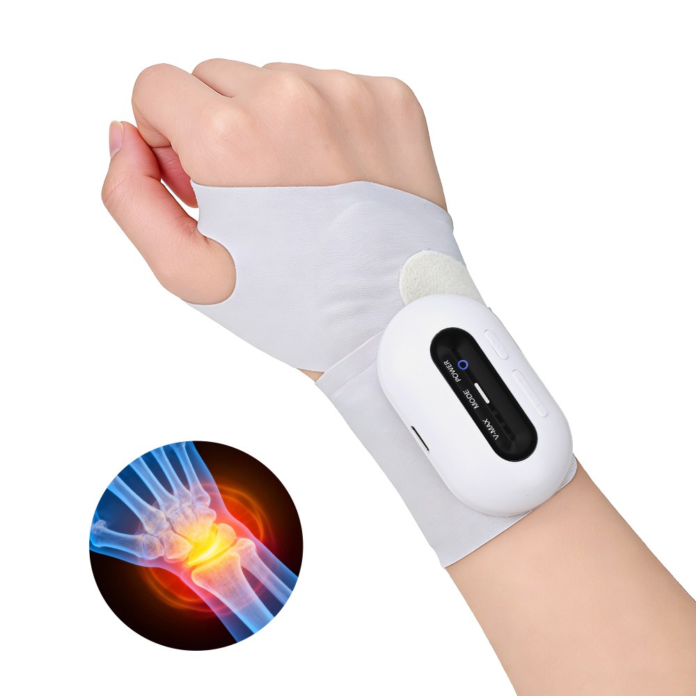 PERFFIER 레드라이트 온열 찜질 저주파 손목 마사지기 EMS 무선 손목보호대 아대 양손용 안마기, 화이트, Y223 49,800원