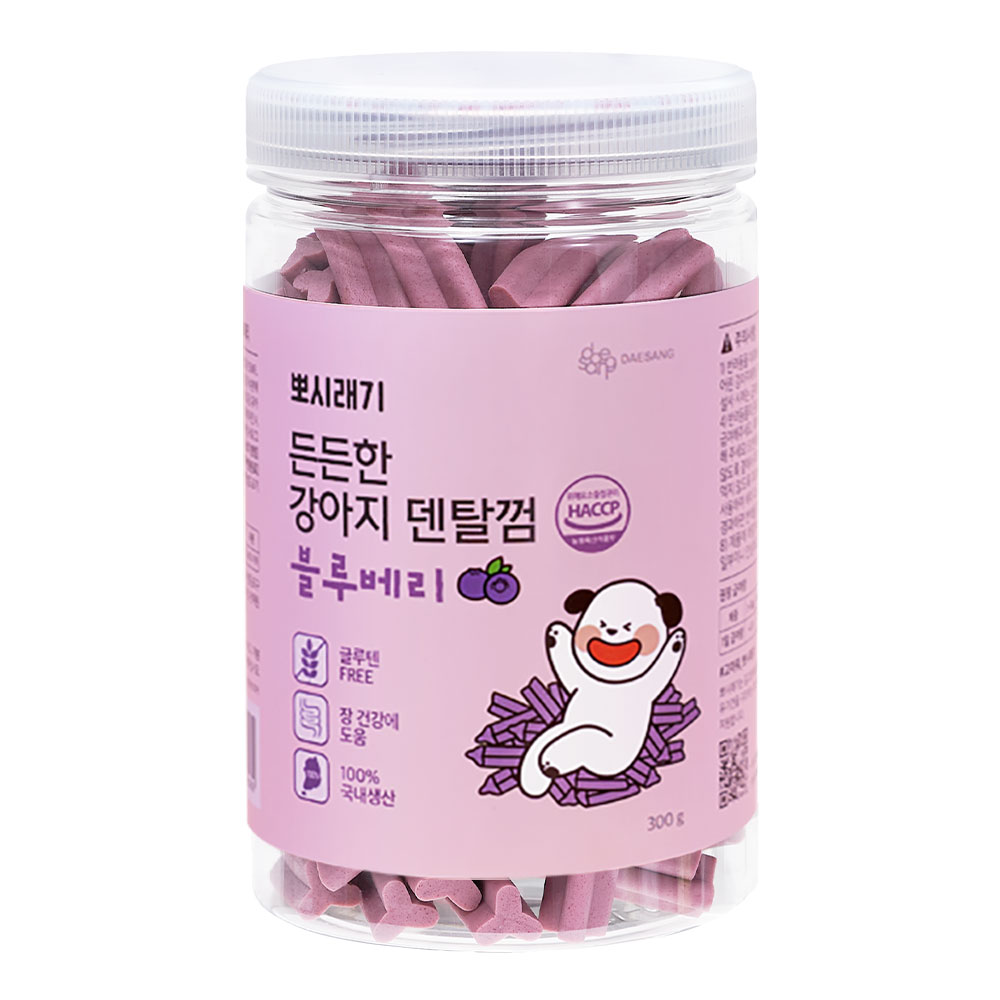 뽀시래기 든든한 강아지 덴탈껌, 블루베리, 300g, 1개 8,600원