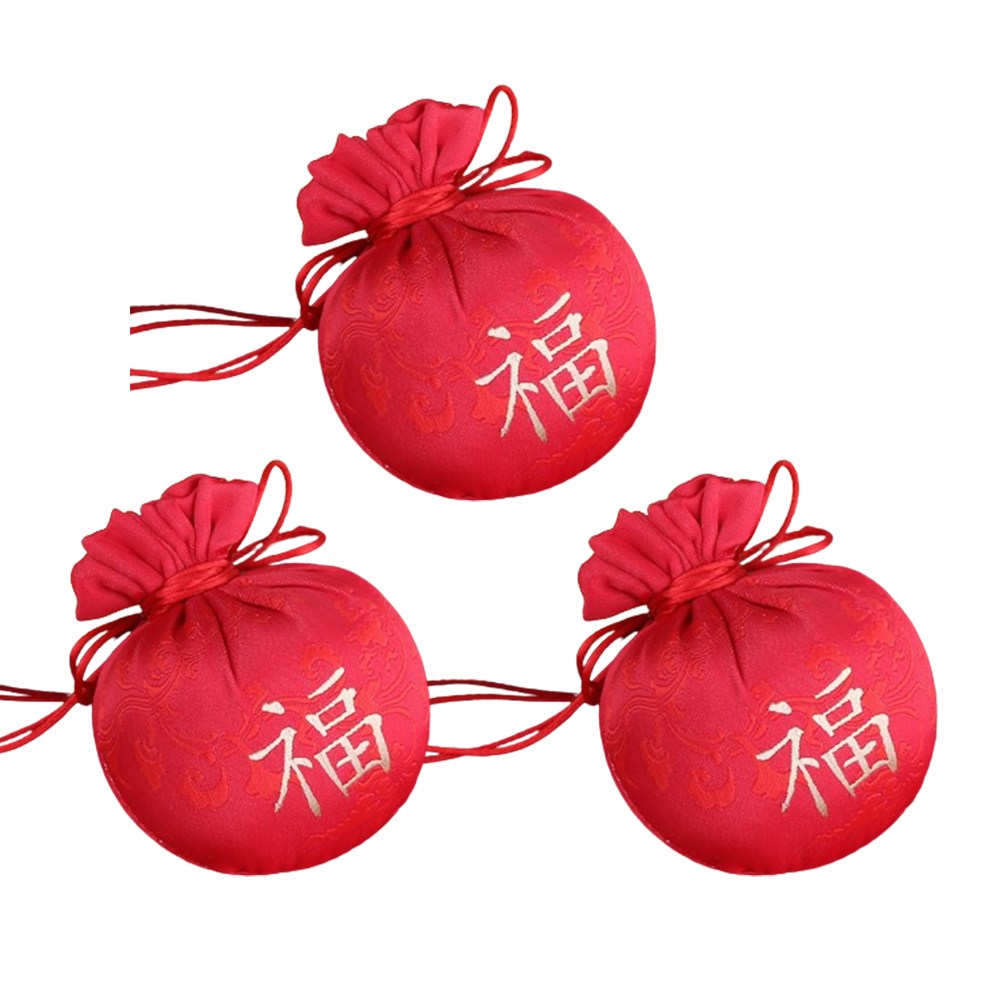 전통 미니 복주머니, 3개, 붉은색 9,890원