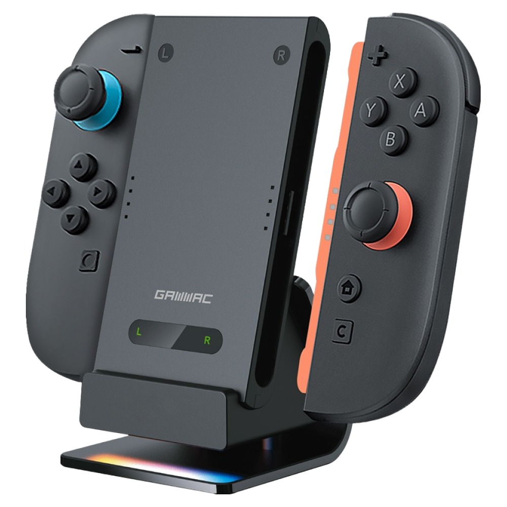 겜맥 닌텐도스위치2 조이콘 LED 충전그립 스탠드 슬림핏, 블랙, 1개, KMNS2-123 16,800원