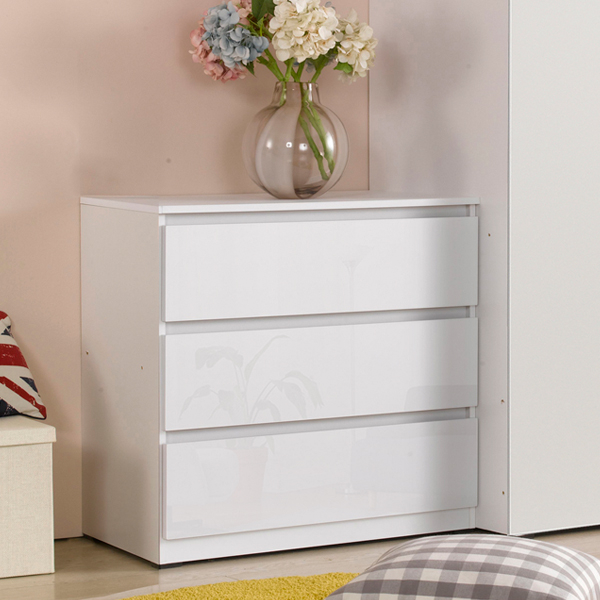 빅로드가구 헤이즈 하이그로시 3자3단 서랍장, 화이트, 3개 87,800원