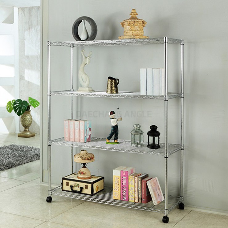 셀프랙 메탈선반 와이드크롬메탈랙4단 45x90,120x150 수납장 104,400원