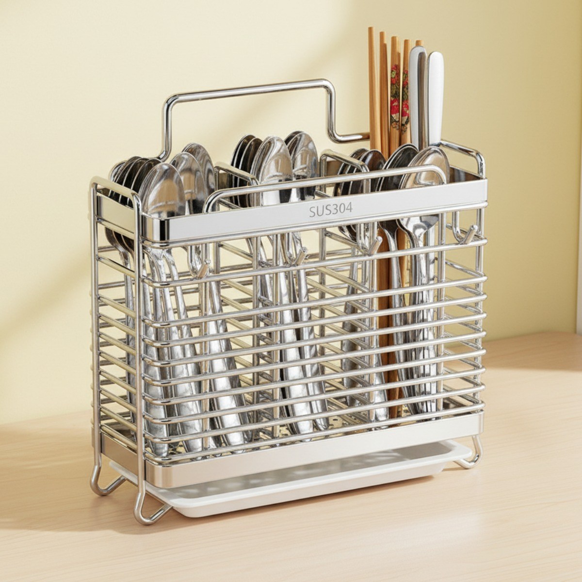 아미도스 올스텐 분리형 304 3구 물빠짐 수저통, 1개, 실버, 현재가 17,910원