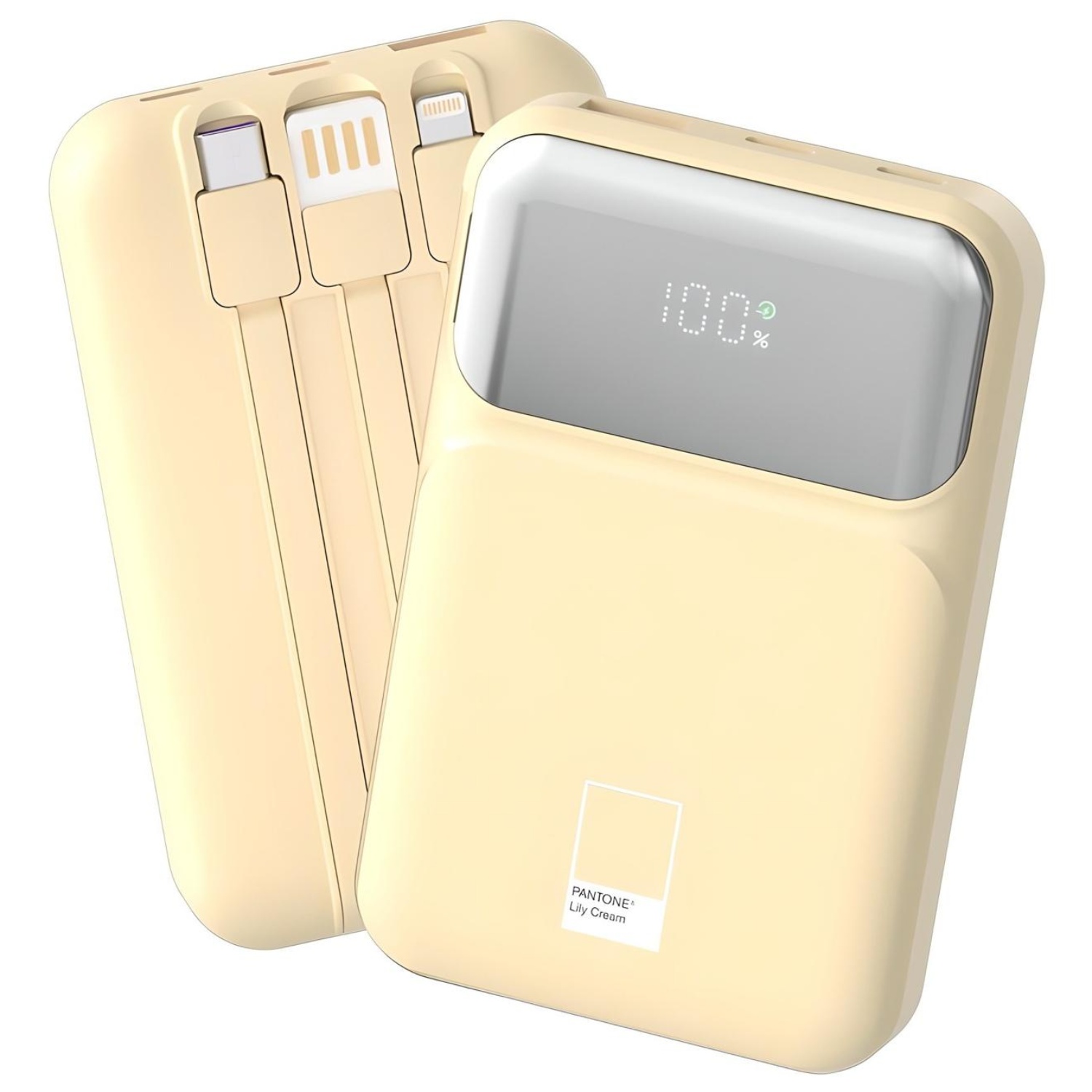 팬톤 PD 22.5W 초고속충전 대용량 케이블 일체형 미러 보조배터리 10000mAh PGB-20, Lily Cream 15,900원