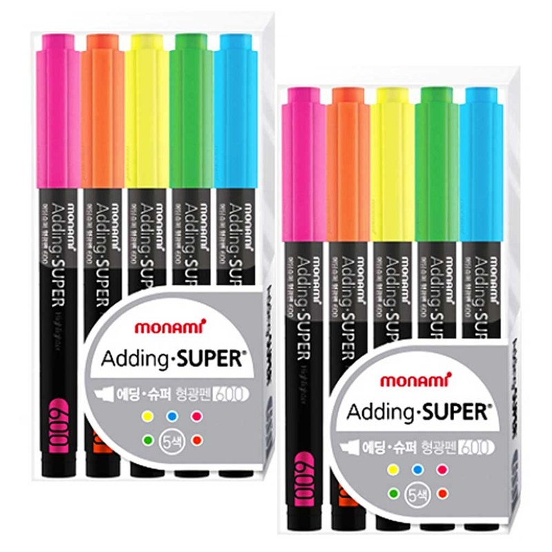 모나미 에딩슈퍼 600 형광펜 세트 2개 15,400원