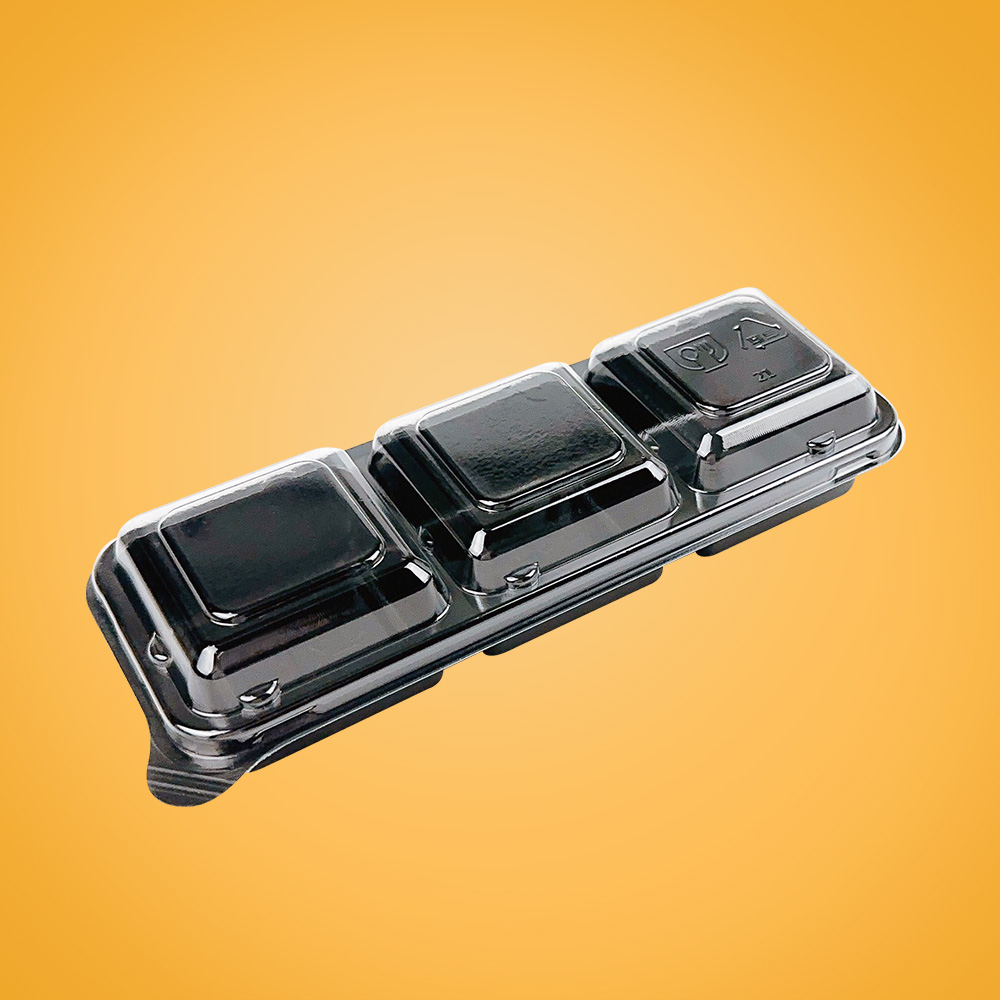 직사각 3칸 반찬용기 100세트 다용도 소스 떡 마카롱 모찌 포장배달 3찬용기, 1개, 100세트 23,900원