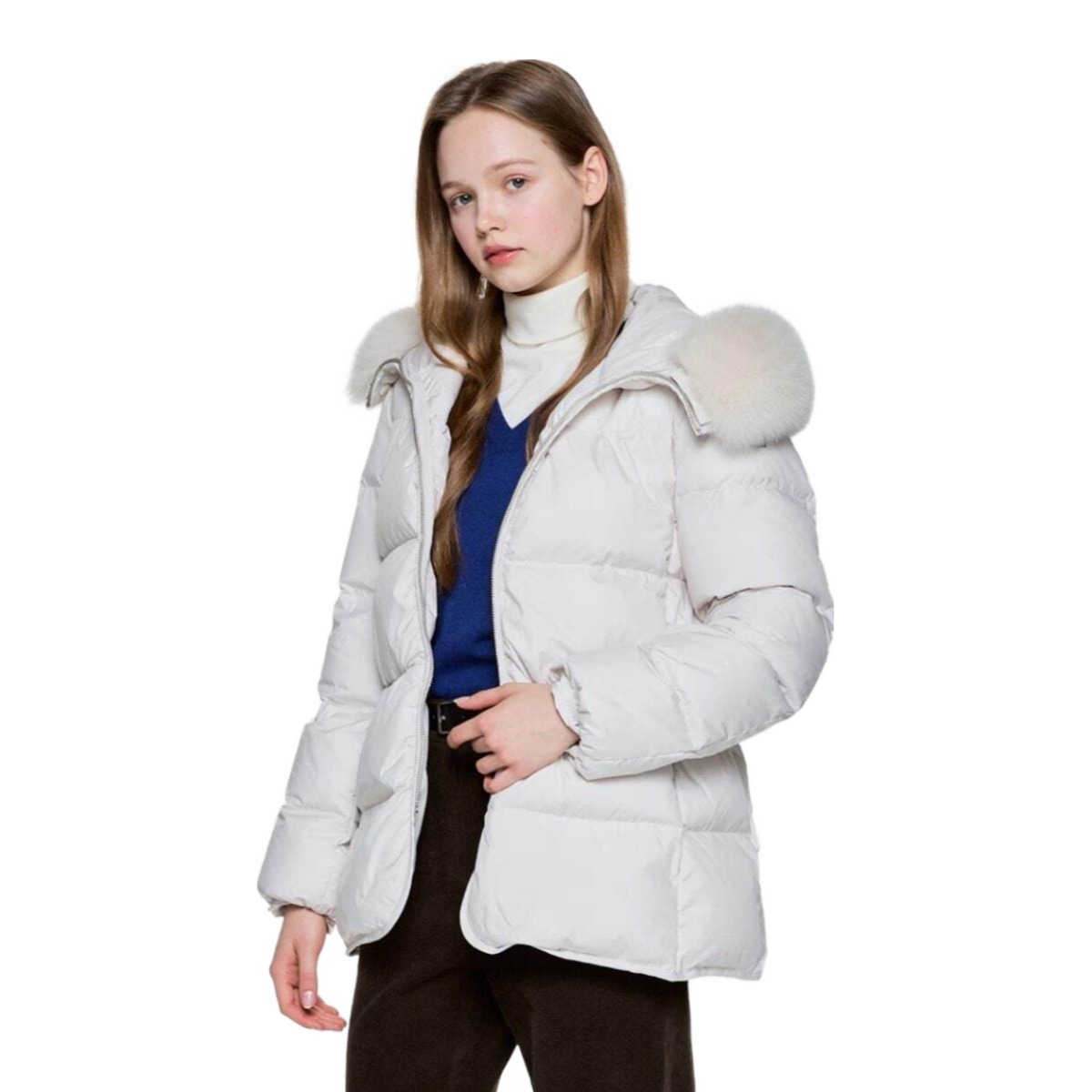 [국내백화점]  헤지스 레이디스 탈착카라 구스다운 패딩점퍼 아이보리 시즌오프 878,670원