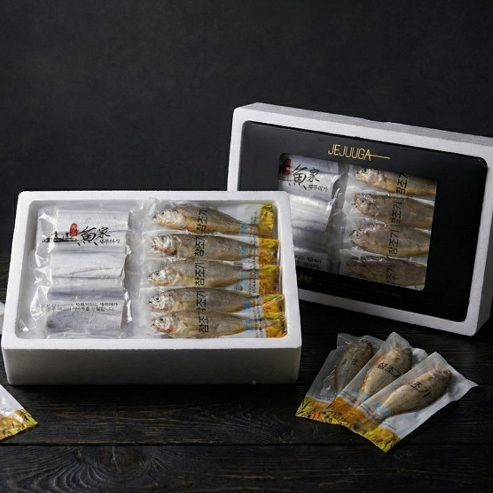 제주 갈치 은갈치 (대) 2마리 + 참조기 (중) 10마리 혼합 선물세트 124,000원