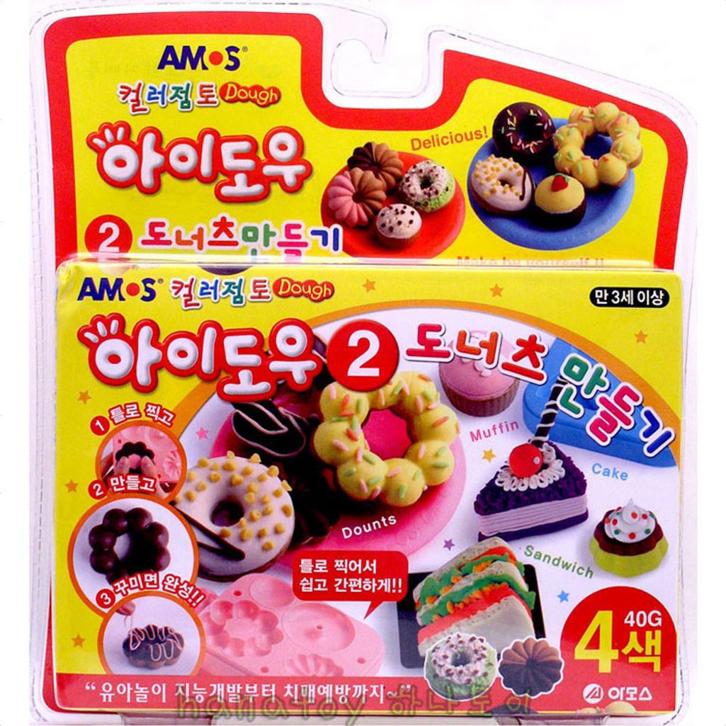 컬러점토 4색 도너츠 만들기 클레이 찰흙 장난감 10,920원