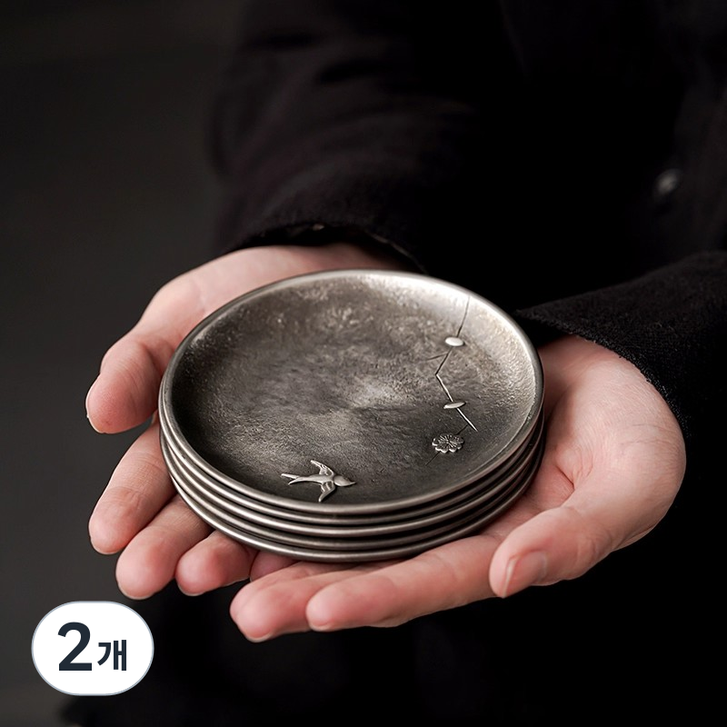 99% 순수 주석 코스터  빈티지한 주석 찻잔 받침 정교한 손제작 미끄럼 방지 다도용 테이블 데코 예쁘게 꾸민 커피컵 밑받이 92,850원