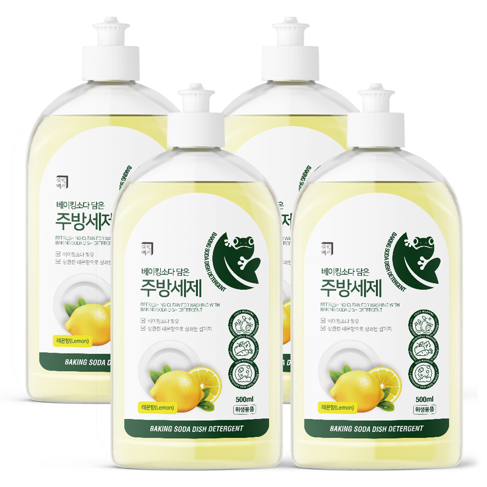 살림백서 베이킹소다 담은 주방세제 레몬향, 500ml, 4개 12,900원