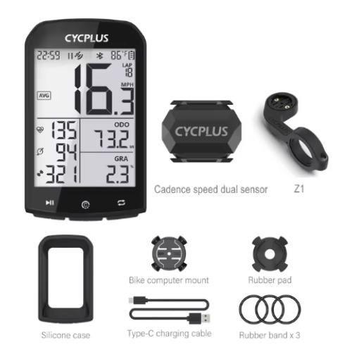 CYCPLUS GPS 자전거 컴퓨터 사이클링 속도계, 블루투스 5.0 ANT + Ciclismo 속도 계량기, Garmin Zwift 자전거 액세서리, M1 41,310원