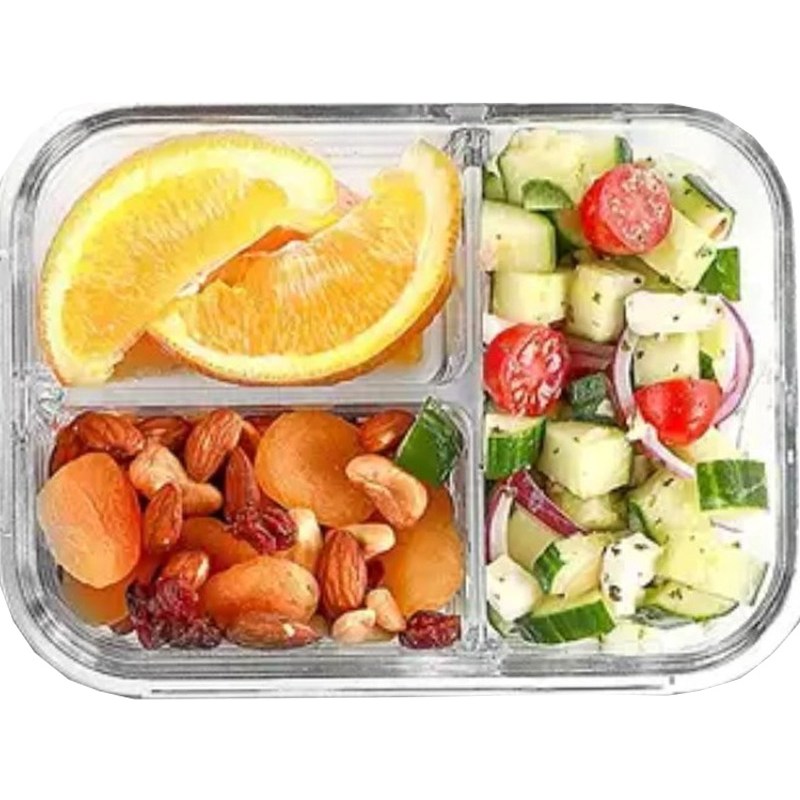 칸칸이 내열유리 칸나눔 반찬통세트 밀폐용기 사각세트, (2칸+3칸)2종, 1세트 13,900원