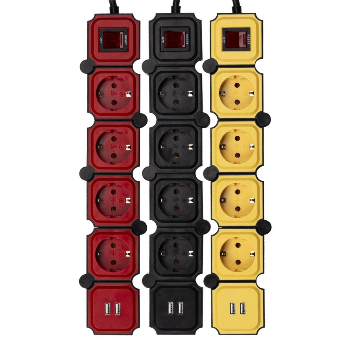 유커먼 요리조리 꺾이는 디자인 고용량 USB 멀티탭 4구, 블랙+블랙, 1개, 3m 37,700원