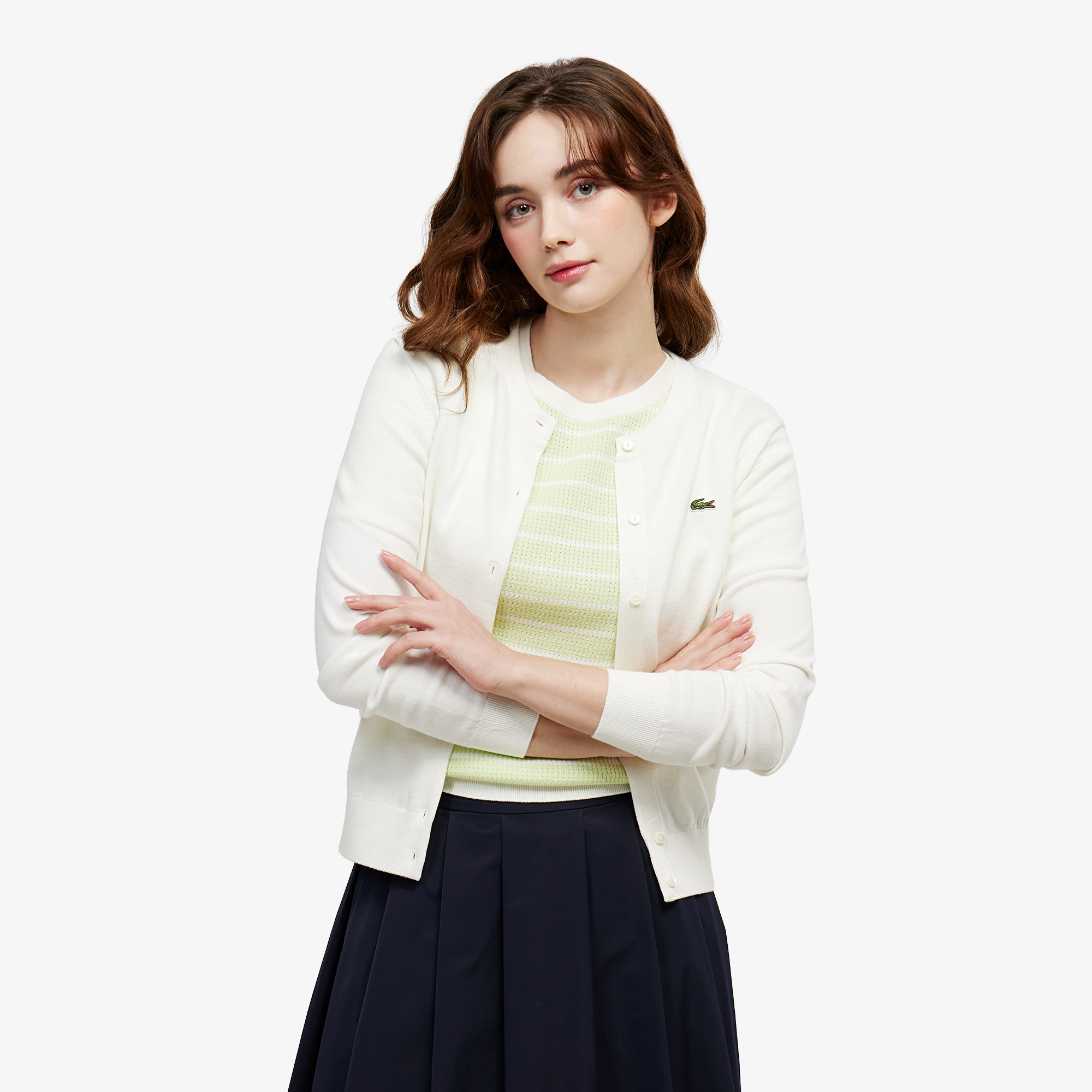 [라코스테 공식] 여성 베이직 크루넥 가디건 AF133E-56G 70V 242,100원