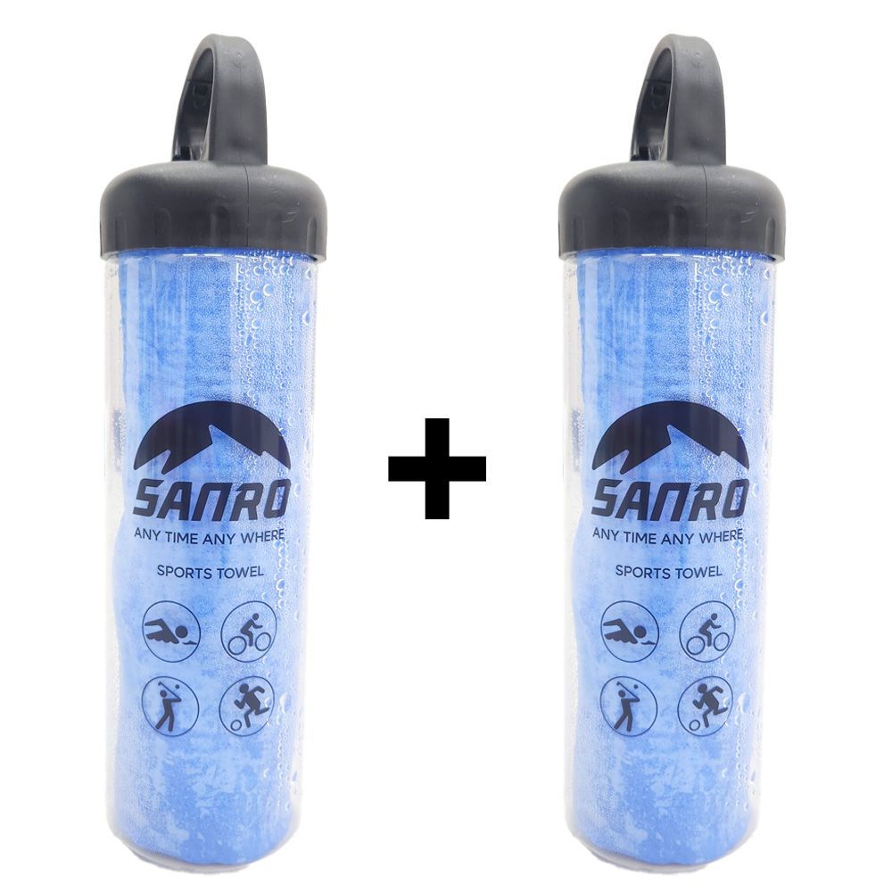 습식 스포츠 타올 대형 L사이즈 수영 등산 땀타올 1+1, 1세트, 블루+블루 12,800원
